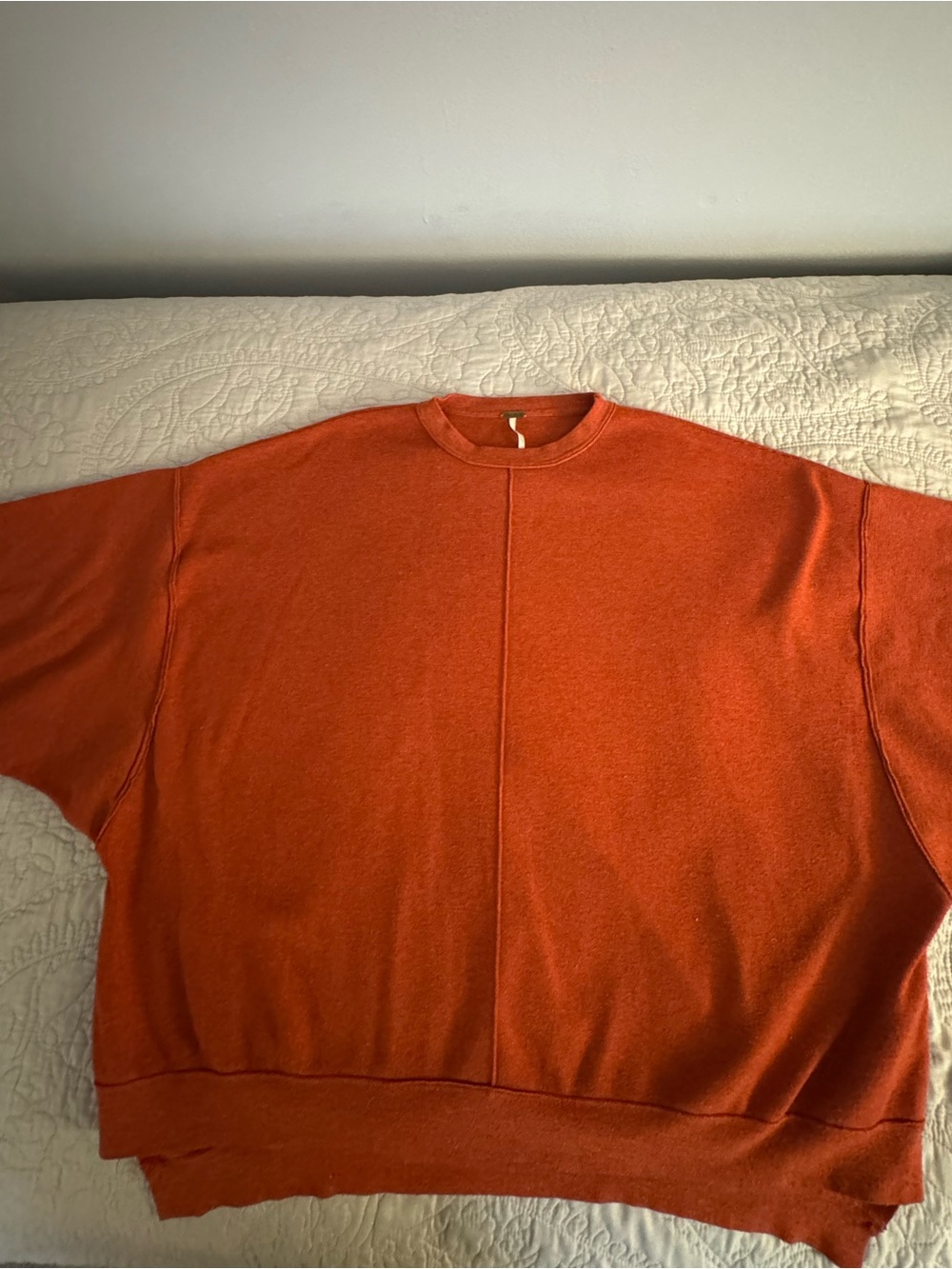 Free People Uptown Pullover in Rust Orange